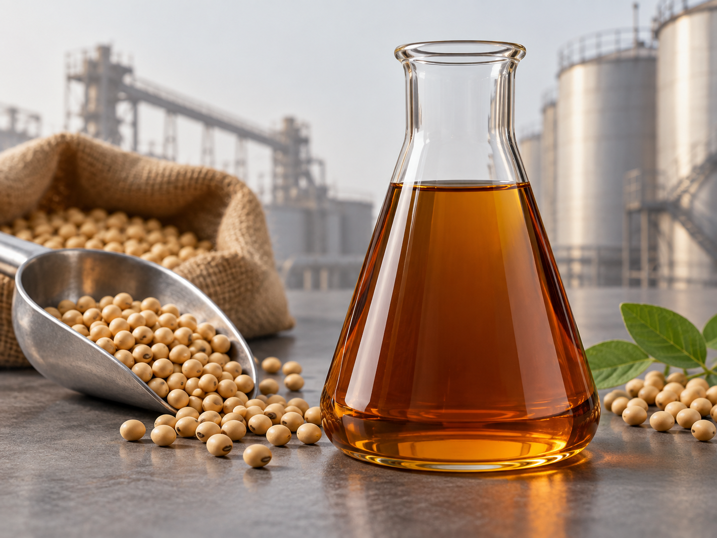 Aceite de soja crudo desgomado