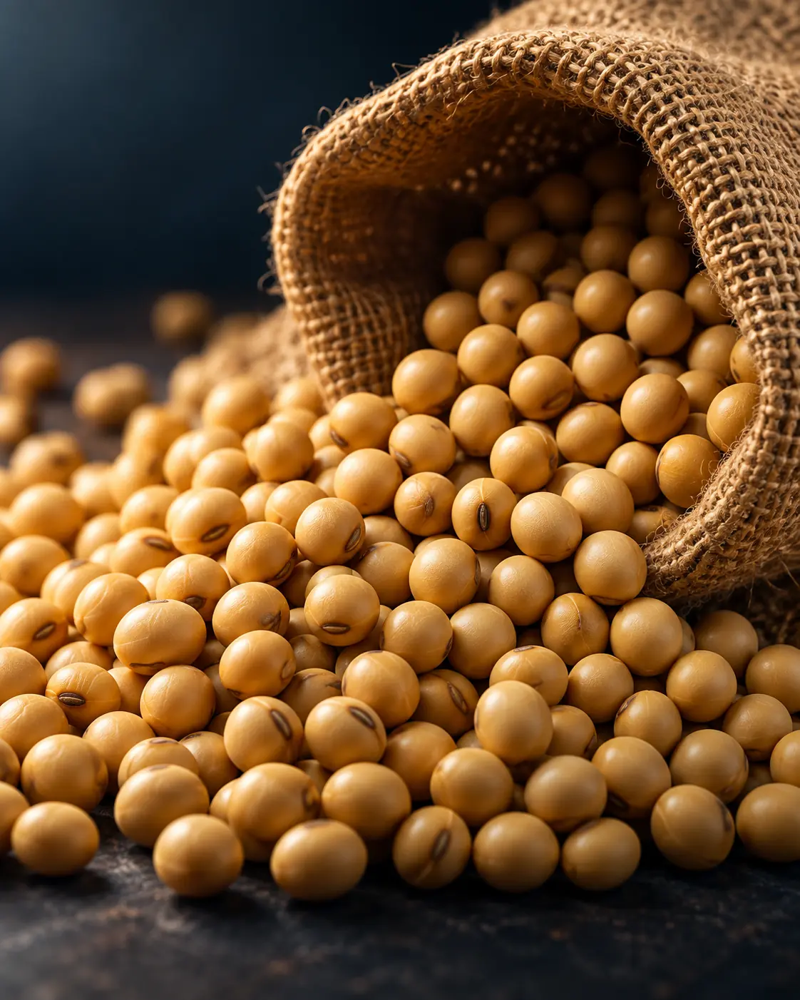 Soja en grano